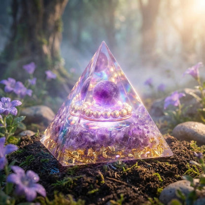Amethyst Orgonite Pyramid