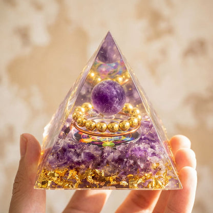 Amethyst Orgonite Pyramid