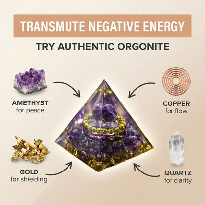 Amethyst Orgonite Pyramid